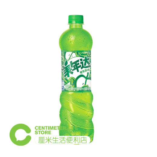 F301美年达|青苹果味碳酸饮料 500ml/瓶 商品图0