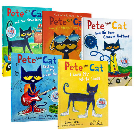 皮特猫系列绘本5册 英文原版 Pete the Cat I Love My White Shoes 吴敏兰书单 3-5岁儿童启蒙英语学习图画故事书 英文版 进口原版 商品图0