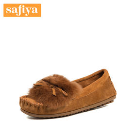 商场同款 | Safiya/索菲娅秋季新商场同款牛反绒毛蝴蝶结女鞋SF83111089