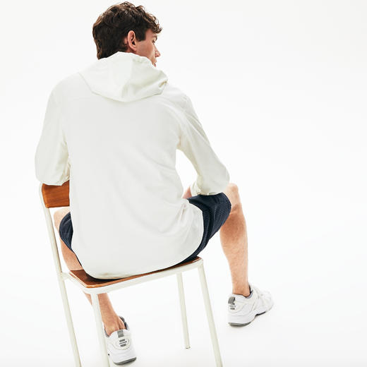 干净清爽！Lacoste法鳄春秋白色薄款风衣外套 商品图6