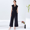 EITIE爱特爱夏季新款时尚通勤百搭翻领无袖收腰连体裤长裤女5907629 商品缩略图1