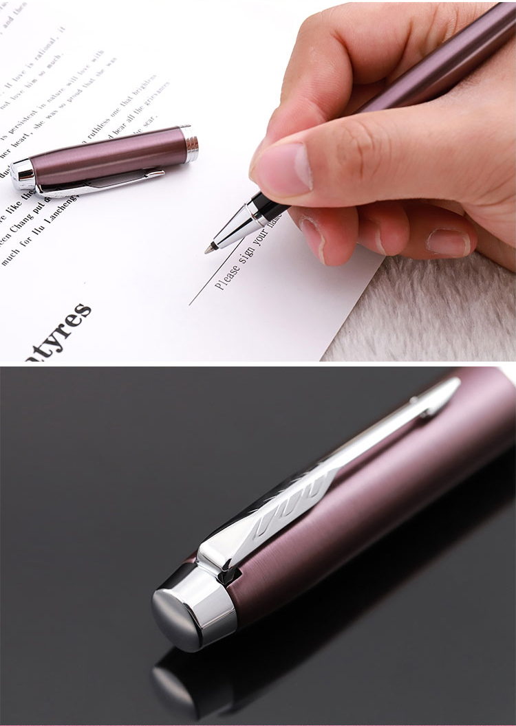 parker派克宝珠笔im丁香紫白夹宝珠笔商务签字笔文具学生