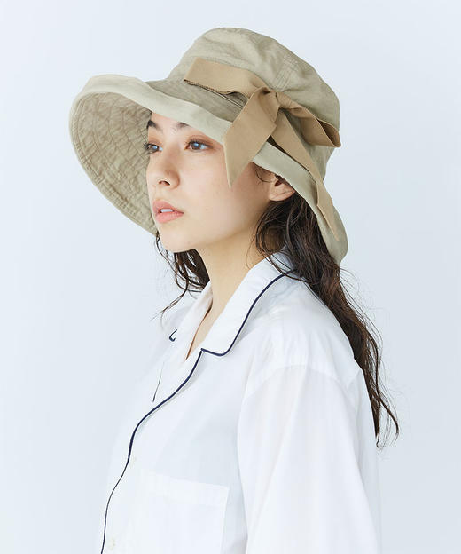北京仓ca4lauv遮阳渔夫帽防晒帽米色日本设计师