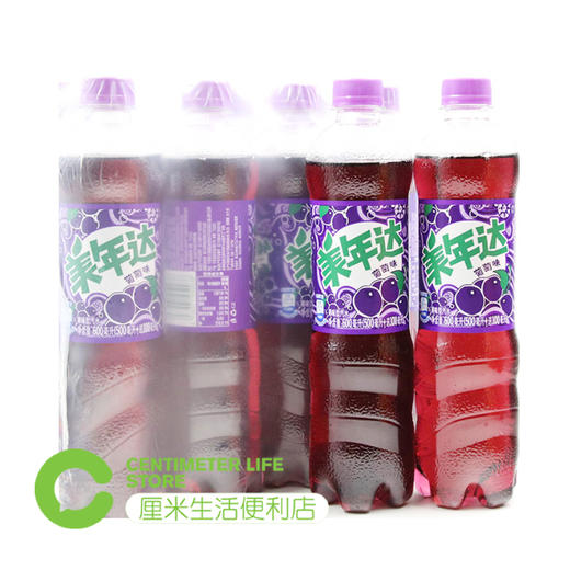 C204 美年达|葡萄味碳酸饮料 500ml/瓶 商品图1