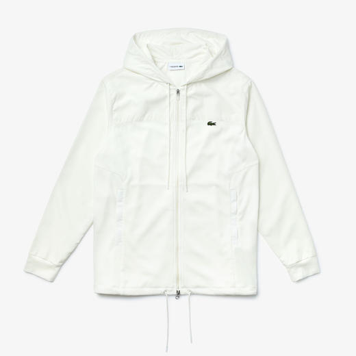 干净清爽！Lacoste法鳄春秋白色薄款风衣外套 商品图0