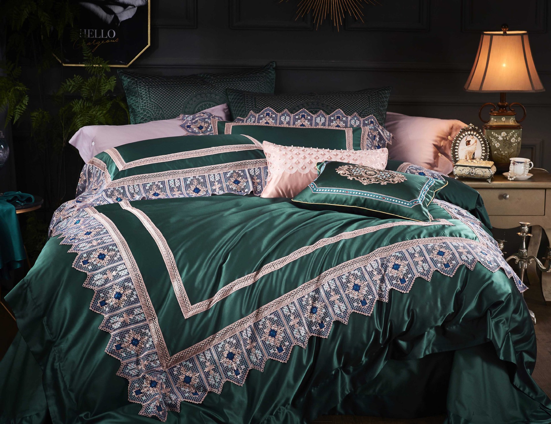 mmfzur20180033新款贡缎真丝棉四件套