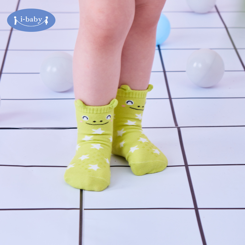 【拍10件到手19.9元】不退不换   i-baby/英伦宝贝 德国outlast恒温 婴幼童四季袜 短袜 儿童袜子单双装  1-2岁