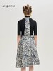 deepmoss2020春夏新款丛林碎花图案拉链提花挂脖连衣裙 dm20ssDS10AB 商品缩略图2