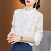 OY208006新款轻奢女装真丝绣花白搭上衣女 商品缩略图2
