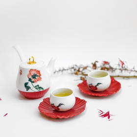 仙萼长春-品茗茶具组2人(1壶2杯2碟)