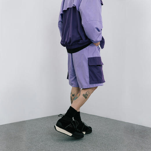ROARINGWILD SS20 咆哮野兽 淡紫色口袋拼接（运动外套/工装短裤） 商品图4