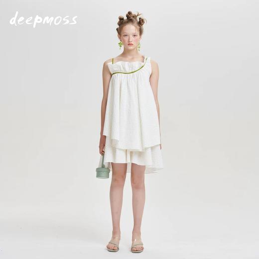 deepmoss2020春夏新款 鹅黄荷叶领泡泡棉吊带 dm20ssTP16O 商品图4