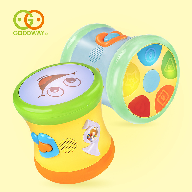谷雨宝宝手拍鼓儿童音乐拍拍鼓0-6-12个月婴儿玩具3益智1岁