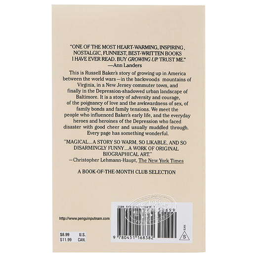 【中商原版】[英文原版]Baker Russell : Growing up 拉塞尔·贝克自传 商品图1