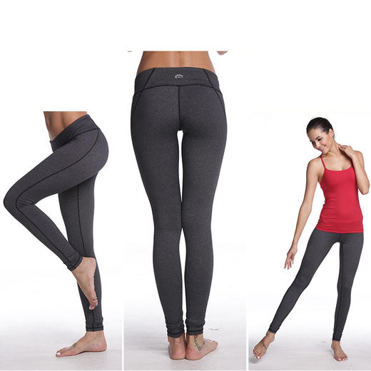 《捡漏专场  棉感加厚 不退换》HWTYOGA秋冬新款瑜伽下装束腿裤裤弧线九分小脚裤H251201 商品图0