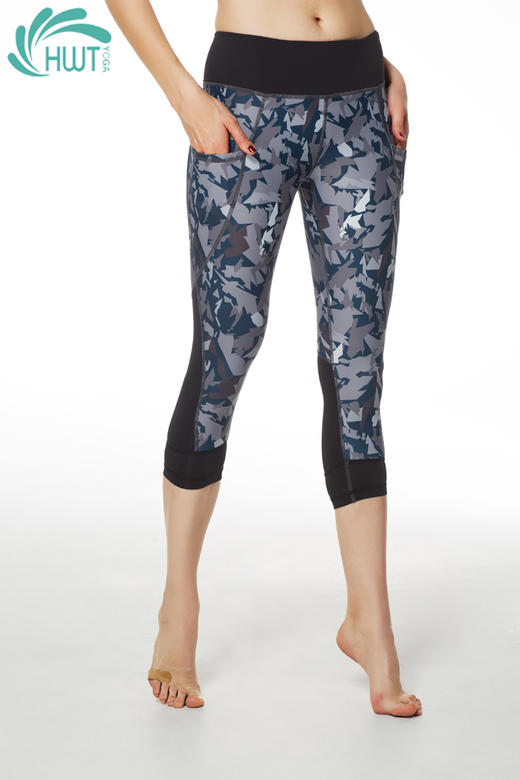 《捡漏专场 不退换》HWT侧兜活力拼接七分小脚裤 商品图1