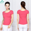 《惊爆618 不退换》HWT瑜伽服短袖圆领上衣T恤瑜伽服上装夏季瑜伽服带胸垫 商品缩略图1