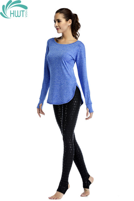 《捡漏专场  不退换》HWT华威特长袖圆领瑜伽罩衫大码瑜伽服 商品图3