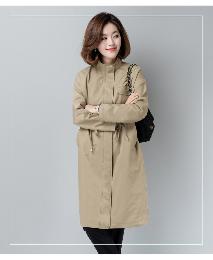 hh20059长款风衣韩版时尚休闲外套潮流大气女装上衣