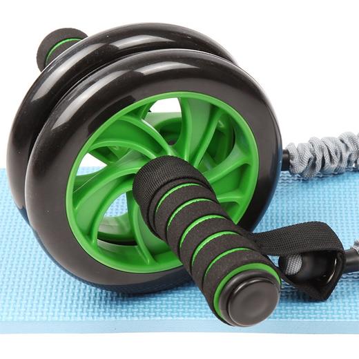 凯速静音型双轮健腹器腹肌轮健腹轮滚轮（含地垫、拉绳）PR23绿色 商品图3