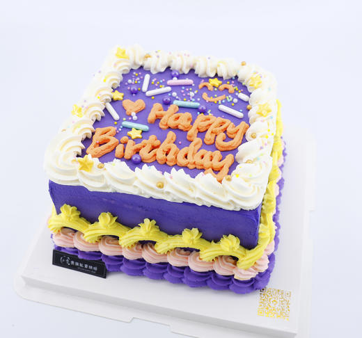 方形复古紫色蛋糕（下单请先看详情） 商品图0
