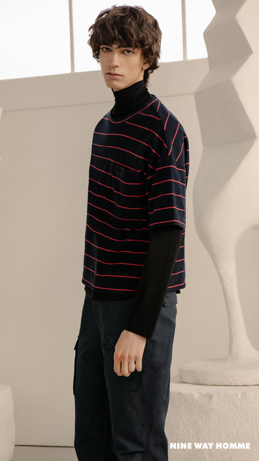 NINE WAY HOMME 95153359 复古洗水束脚工装裤 商品图3