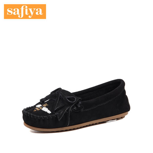 商场同款 | Safiya/索菲娅新款流苏舒适豆豆鞋平底鞋休闲鞋单鞋女SF83111092 商品图0