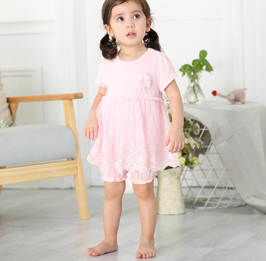 棉果果夏季女童套头连体衣连身衣哈衣M222727418310 商品图0