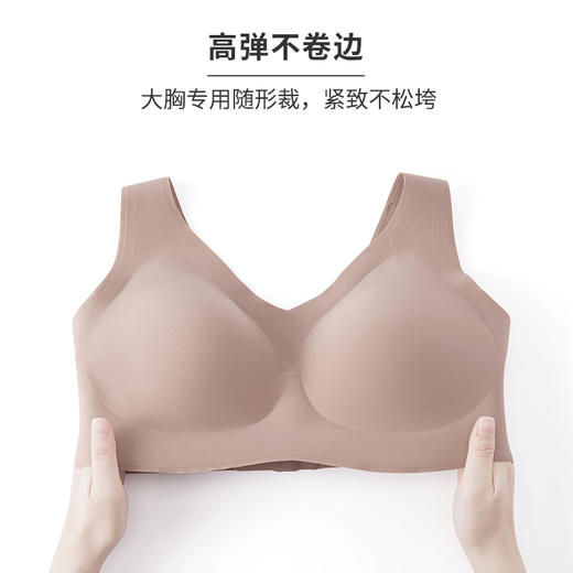 HSIA遐 无钢圈薄款内衣女高弹力上托聚拢无痕背心式大胸显小文胸 商品图3