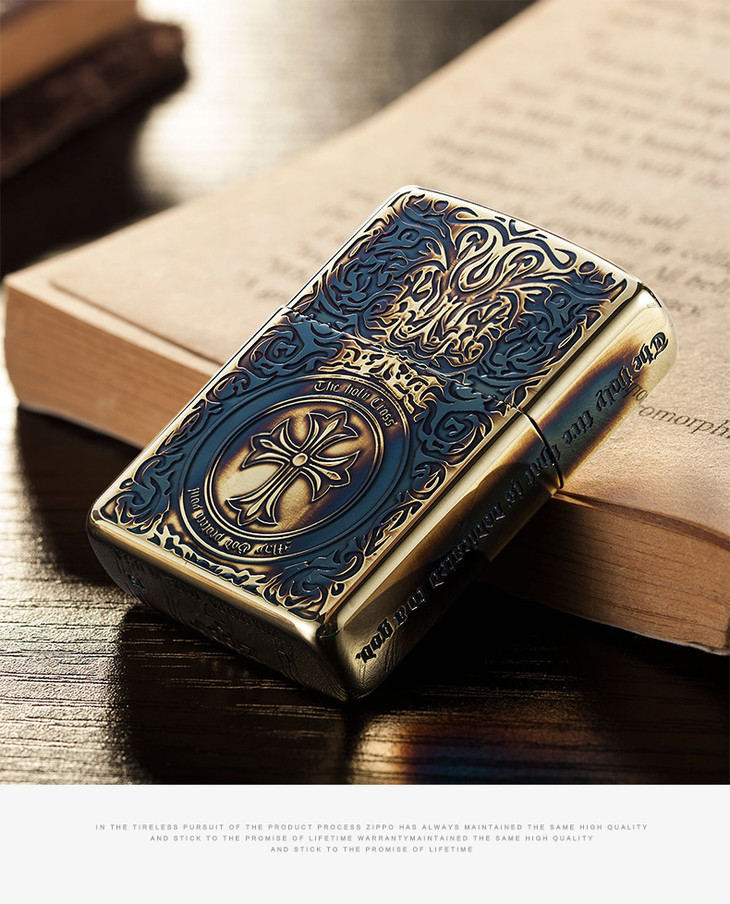 zippo唐草盔甲熏金zbt399a