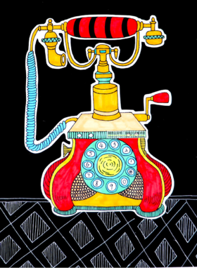 《老式电话机》【自动发货：下单后，点击手机短信中收到的链接，即可获取文件下载的链接；如有任何问题，可添加客服微信hm33268获得帮助】