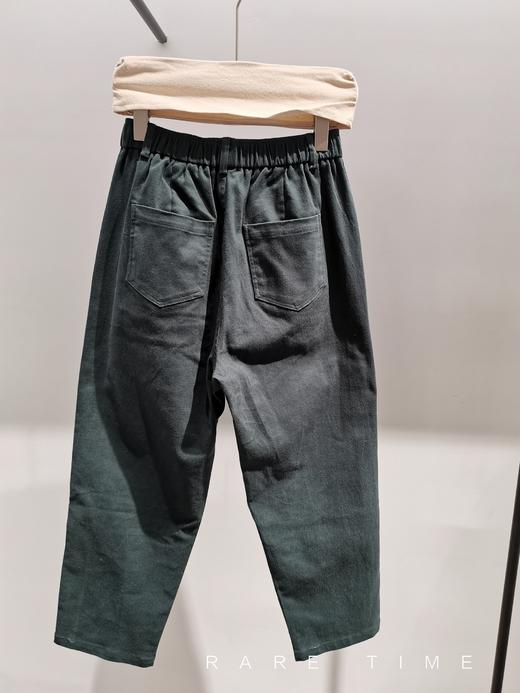 早春水洗棉设计师款裤子