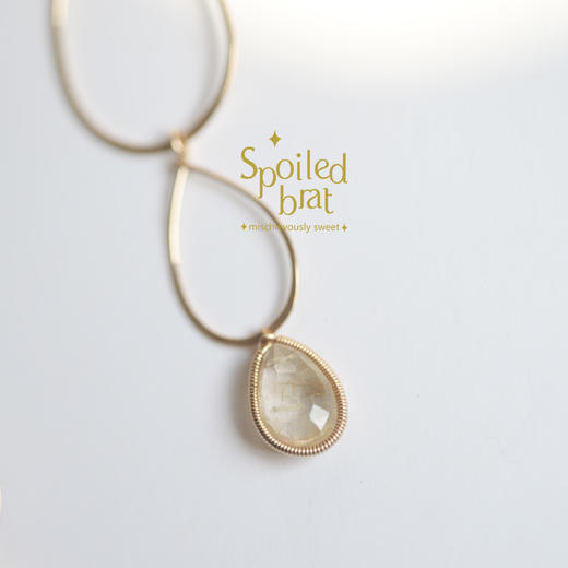 spoiledbrat jewelry金发晶四层水滴耳环 商品图2