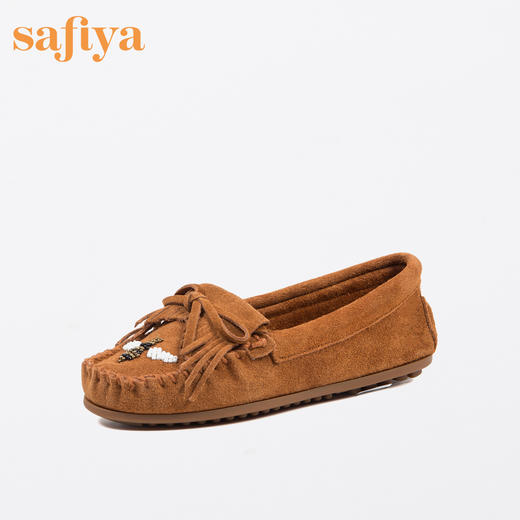 商场同款 | Safiya/索菲娅新款流苏舒适豆豆鞋平底鞋休闲鞋单鞋女SF83111092 商品图1