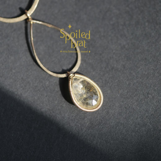 spoiledbrat jewelry金发晶四层水滴耳环 商品图1