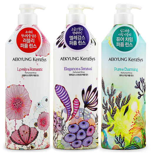 韩国爱敬花香洗发水600ml 护发素600ml一套 商品图0