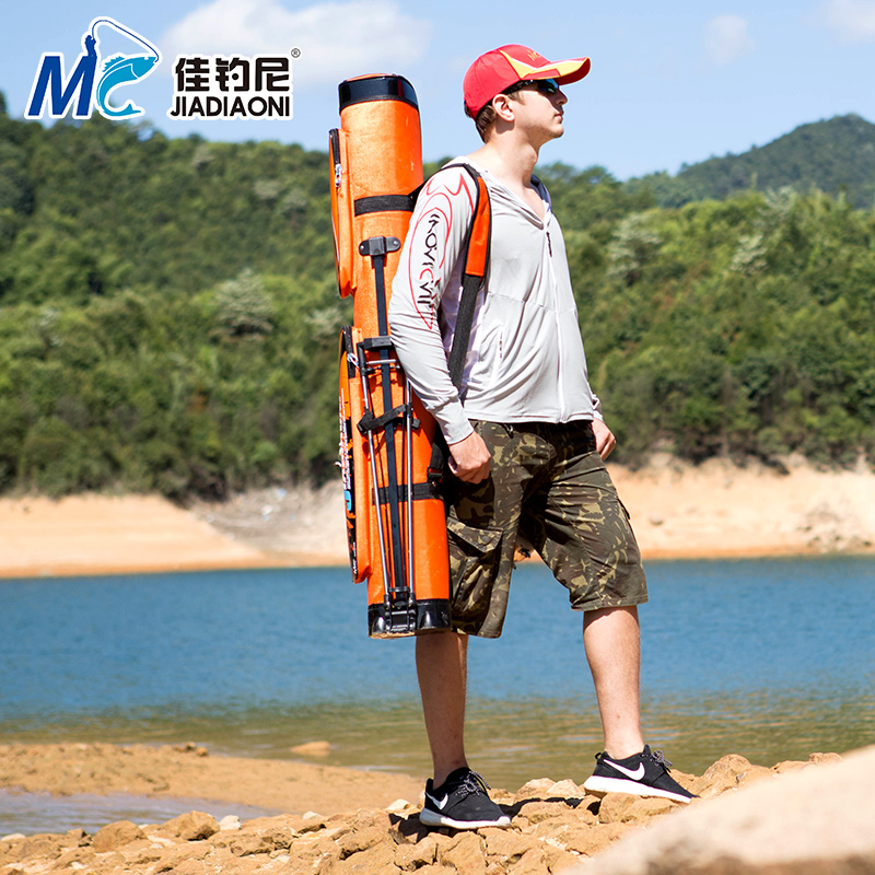 （赛事同款）佳钓尼鱼竿包1.25米竿包钓鱼包防水钓鱼杆包硬壳多功能鱼包渔具包