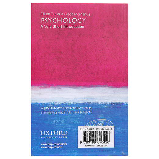 【中商原版】心理学（牛津通识读本） 英文原版 心理学 Psychology: A Very Short Introduction  Gillian Butler  OUP Oxford 商品图1