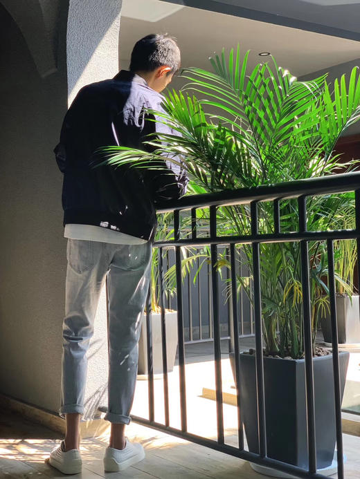 NINE WAY HOMME 95193283 微破坏处理工装飞行员夹克 商品图5