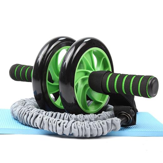 凯速静音型双轮健腹器腹肌轮健腹轮滚轮（含地垫、拉绳）PR23绿色 商品图2