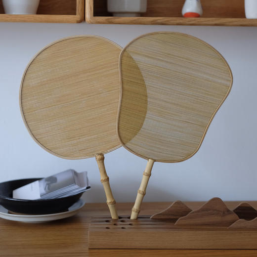 自然家的朋友们# 重庆梁平非遗手工竹丝扇子 圆形/芭蕉型 汉服配饰