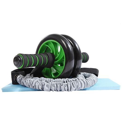 凯速静音型双轮健腹器腹肌轮健腹轮滚轮（含地垫、拉绳）PR23绿色 商品图1