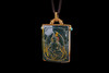 黄财神·墨西哥蓝珀18K喷砂黄金雕件 方牌吊坠 商品缩略图0