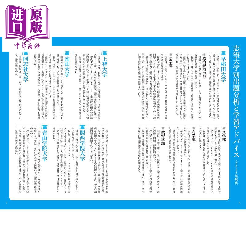 中商原版 大学入学考试全等级问题集现代文篇5 新装版日文原版新入試対応大学入試全レベル問題集現代文5 私大最難関レベル新装版