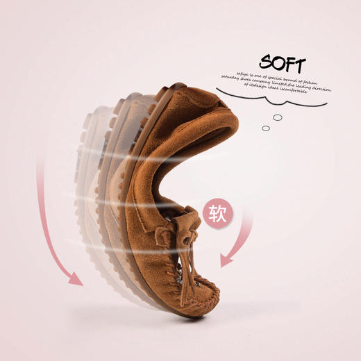 商场同款 | Safiya/索菲娅新款流苏舒适豆豆鞋平底鞋休闲鞋单鞋女SF83111092 商品图2