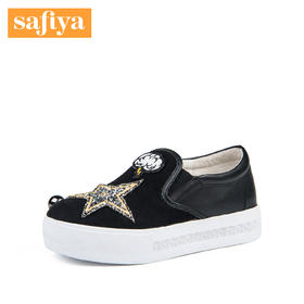 商场同款 | Safiya/索菲娅秋季新商场同款可爱布贴厚底女单鞋SF73112109