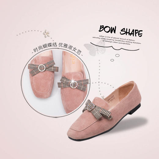 商场同款 | Safiya/索菲娅春季新款蝴蝶结低跟平底单鞋女鞋SF91112075 商品图4