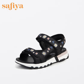 商场同款 | Safiya/索菲娅款时尚坡跟休闲女魔术贴凉鞋SF82115058