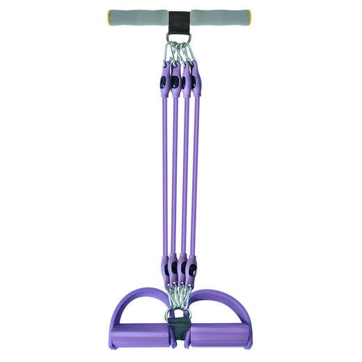 凯速拉力器仰卧起坐器脚蹬拉力器弹力绳臂力器三用多功能可拆卸四管紫色KS17 商品图4