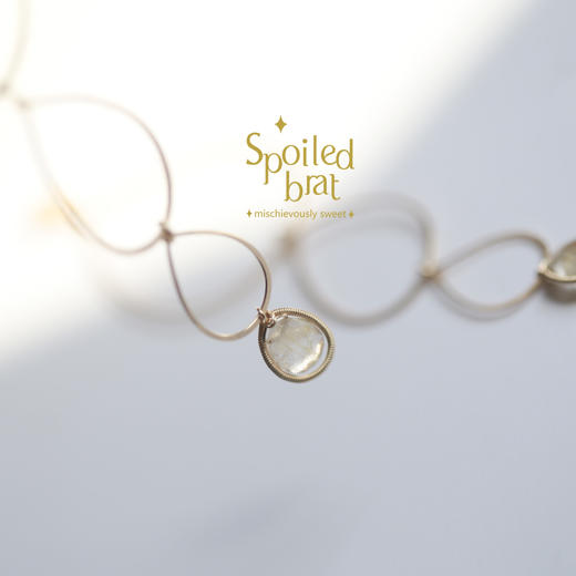 spoiledbrat jewelry金发晶四层水滴耳环 商品图3